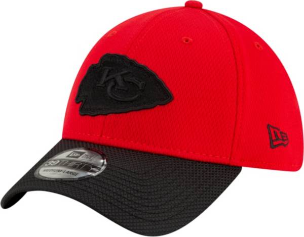 New Era Men's Kansas City Chiefs Sideline 2021 Road 39Thirty Black Stretch Fit Hat