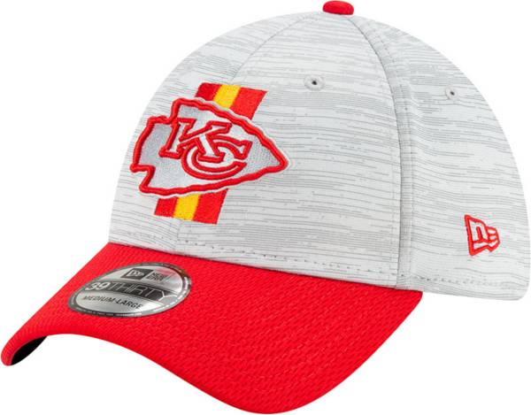 New Era Men's Kansas City Chiefs Grey Sideline 2021 Training Camp 39Thirty Stretch Fit Hat