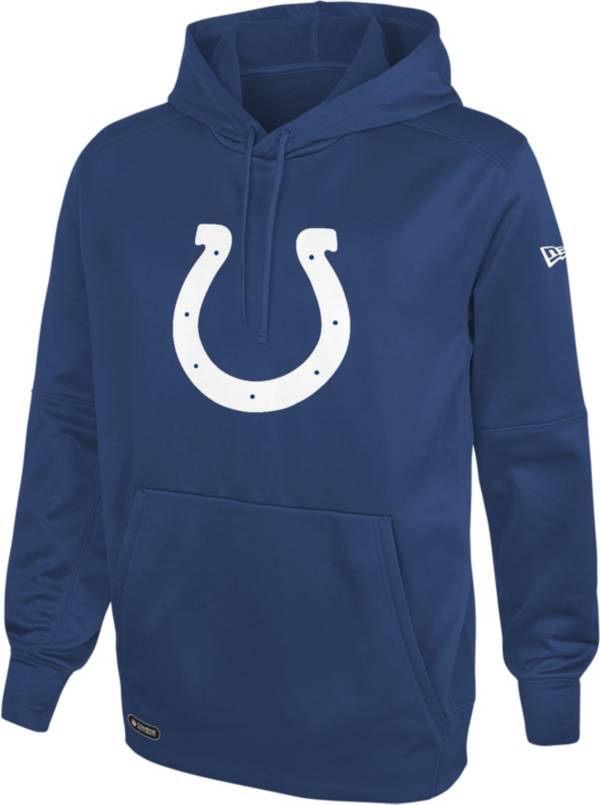 New Era Men's Indianapolis Colts Speed Blue Combine Pullover Logo Hoodie