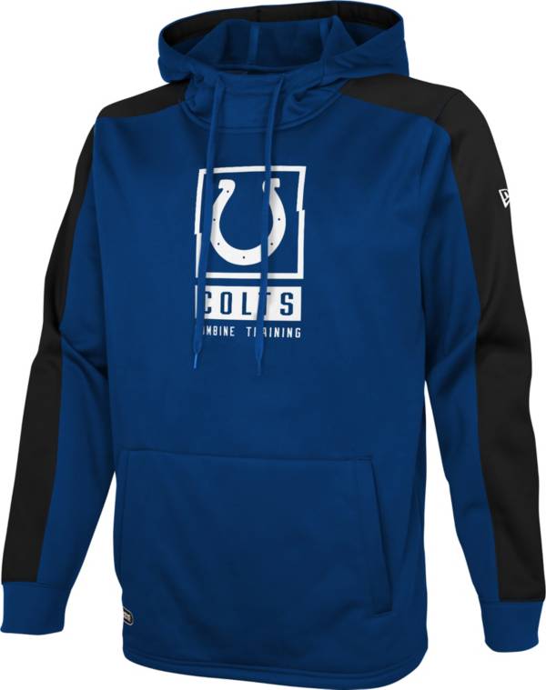 New Era Men's Indianapolis Colts Blue Combine Rise Pullover Hoodie
