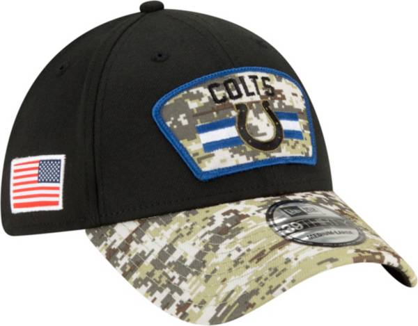 New Era Men's Indianapolis Colts Salute to Service 39Thirty Black Stretch Fit Hat