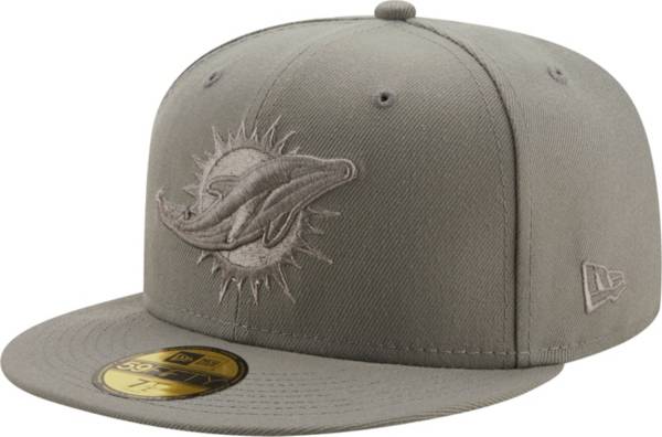 New Era Men's Miami Dolphins Color Pack 59Fifty Grey Fitted Hat