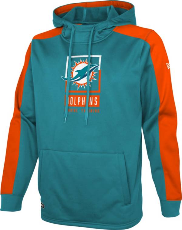 New Era Men's Miami Dolphins Aqua Combine Rise Pullover Hoodie