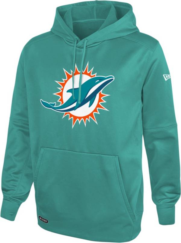 New Era Men's Miami Dolphins Aqua Combine Pullover Logo Hoodie