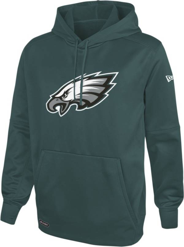 New Era Men's Philadelphia Eagles Green Combine Pullover Logo Hoodie