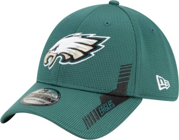 New Era Men's Philadelphia Eagles Green Sideline 2021 Home 39Thirty Stretch Fit Hat