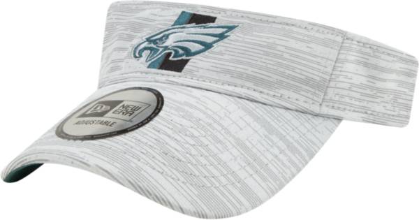 New Era Men's Philadelphia Eagles Grey Sideline 2021 Training Camp Adjustable Visor