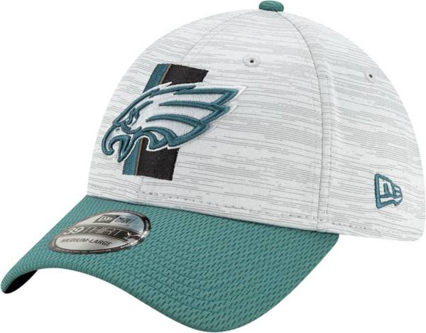 New Era Men's Philadelphia Eagles Grey Sideline 2021 Training Camp 39Thirty Stretch Fit Hat