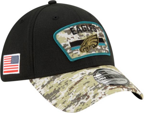 New Era Men's Philadelphia Eagles Salute to Service 39Thirty Black Stretch Fit Hat