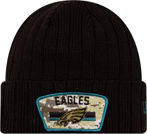 New Era Men's Philadelphia Eagles Salute to Service Black Knit