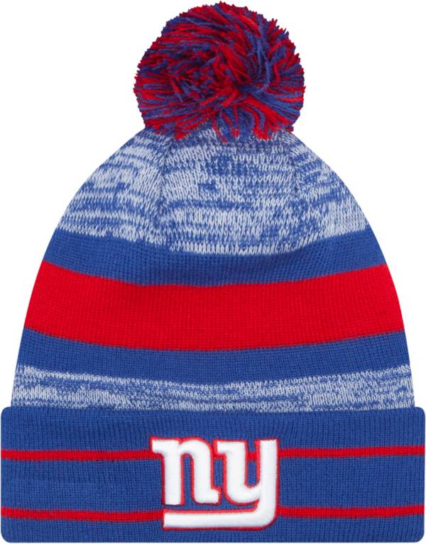 New Era Men's New York Giants Cuffed Pom Royal Knit