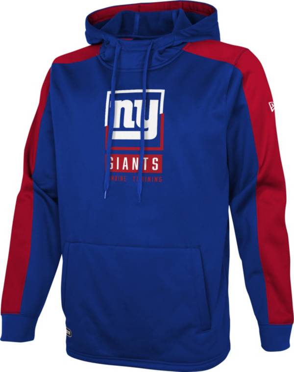 New Era Men's New York Giants Blue Combine Rise Pullover Hoodie