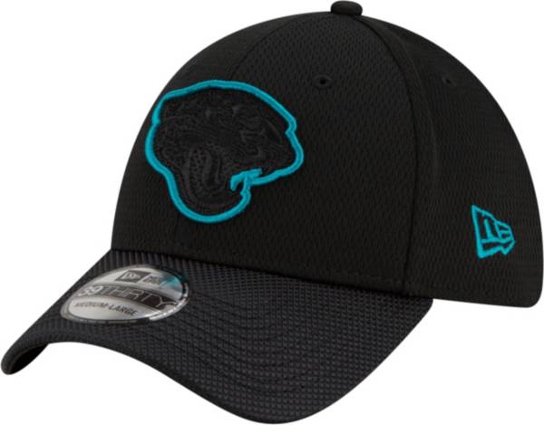 New Era Men's Jacksonville Jaguars Sideline 2021 Road 39Thirty Black Stretch Fit Hat