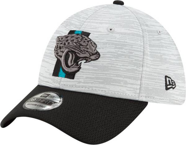 New Era Men's Jacksonville Jaguars Grey Sideline 2021 Training Camp 39Thirty Stretch Fit Hat