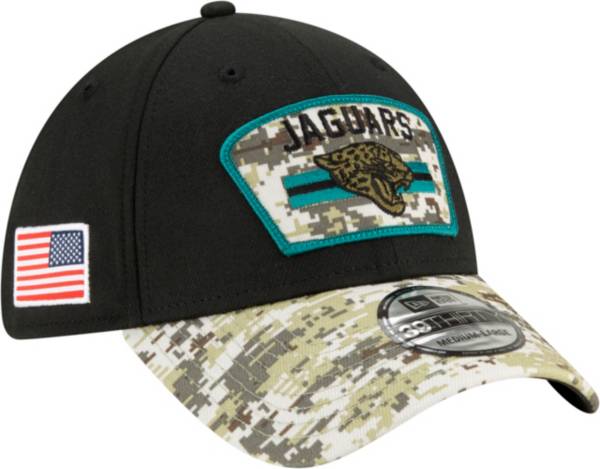 New Era Men's Jacksonville Jaguars Salute to Service 39Thirty Black Stretch Fit Hat