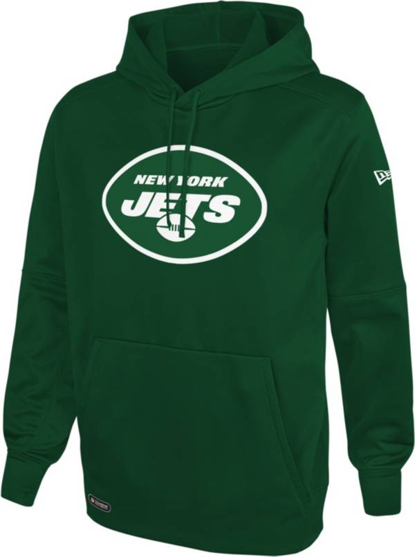 New Era Men's New York Jets Sport Green Combine Pullover Logo Hoodie