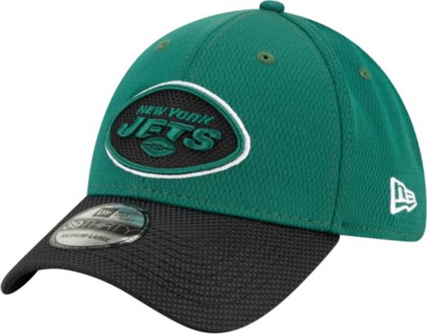 New Era Men's New York Jets Sideline 2021 Road 39Thirty Green Stretch Fit Hat