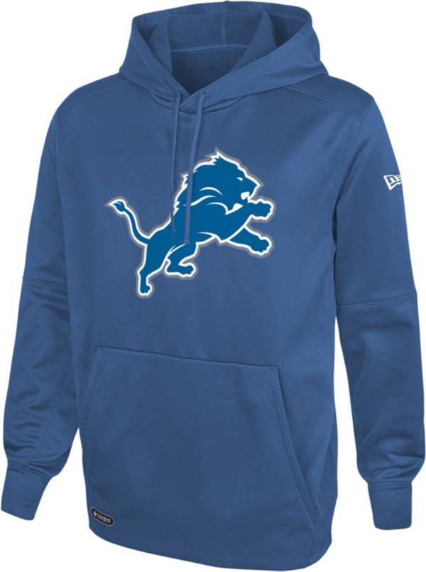 New Era Men's Detroit Lions Blue Combine Pullover Logo Hoodie