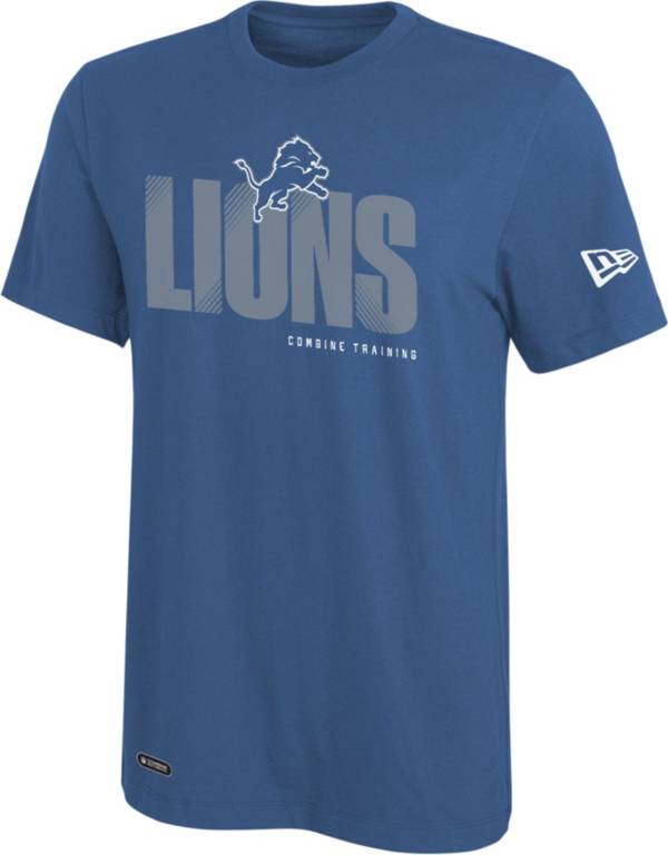 New Era Men's Detroit Lions Combine Hash Blue T-Shirt