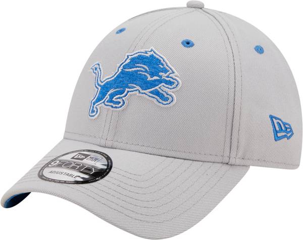 New Era Men's Detroit Lions Outline 9Forty Grey Adjustable Hat