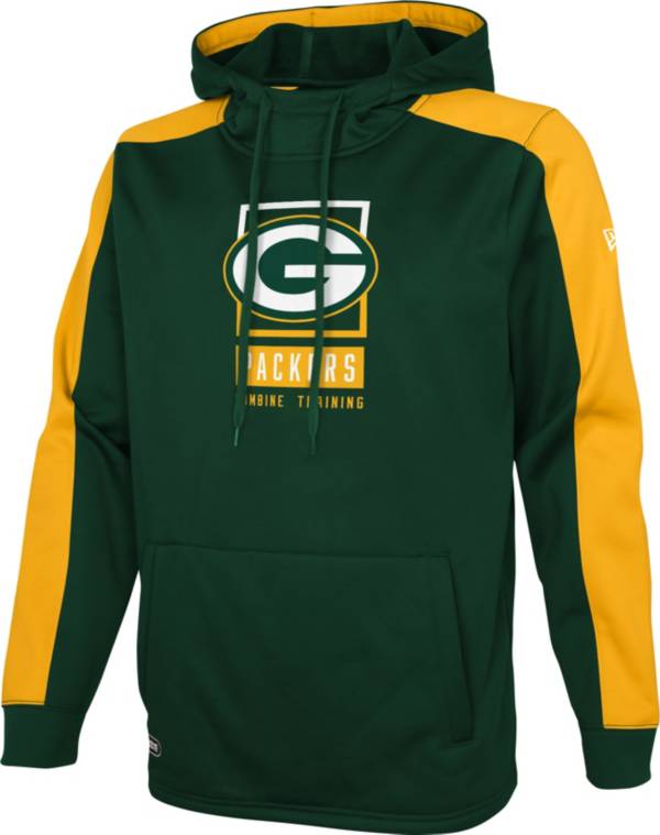 New Era Men's Green Bay Packers Green Combine Rise Pullover Hoodie