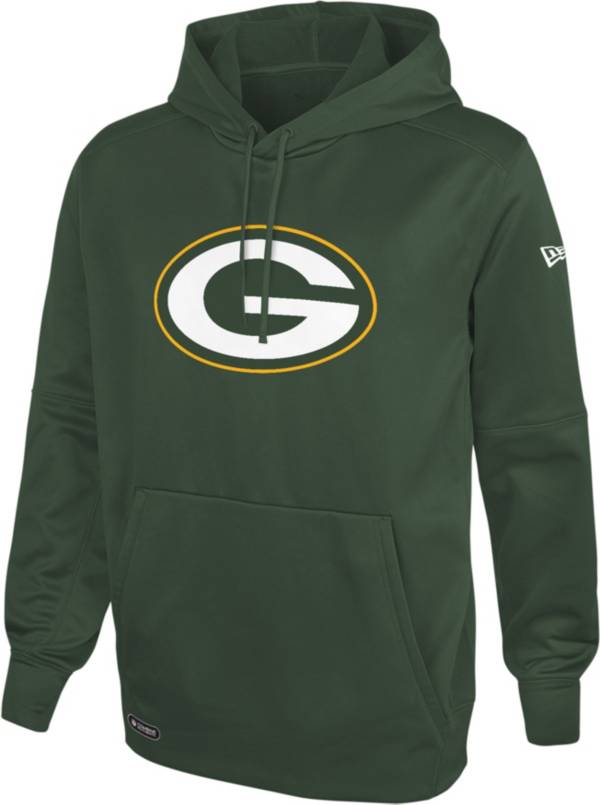New Era Men's Green Bay Packers Hunter Combine Pullover Logo Hoodie