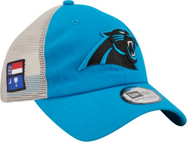 New Era Men's Carolina Panthers Flag 9Twenty Blue Trucker Hat