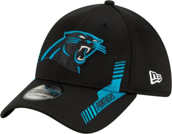 New Era Men's Carolina Panthers Black Sideline 2021 Home 39Thirty Stretch Fit Hat