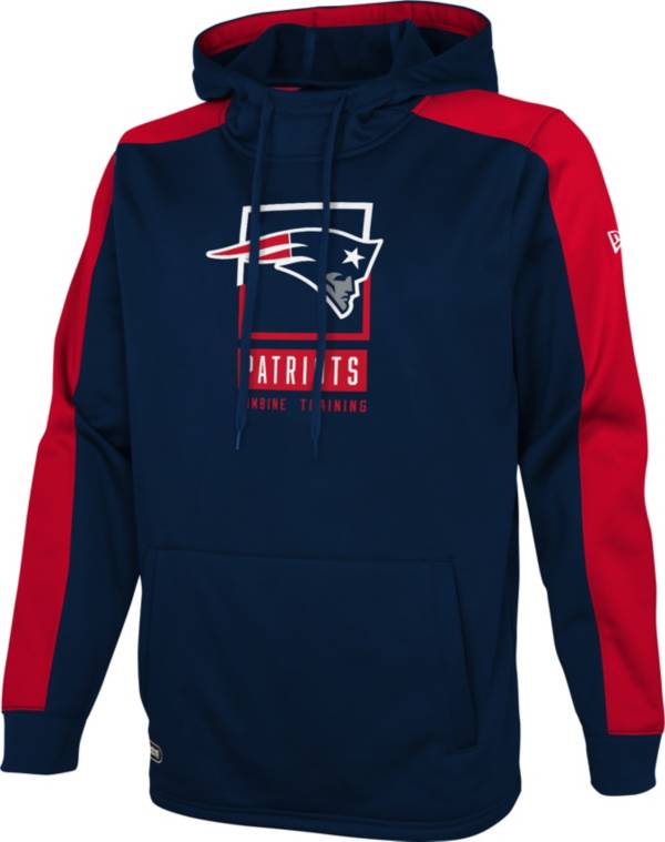 New Era Men's New England Patriots Navy Combine Rise Pullover Hoodie