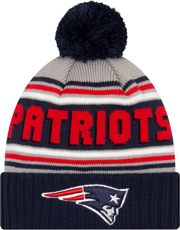 New Era Men's New England Patriots Navy Cuffed Cheer Knit Beanie