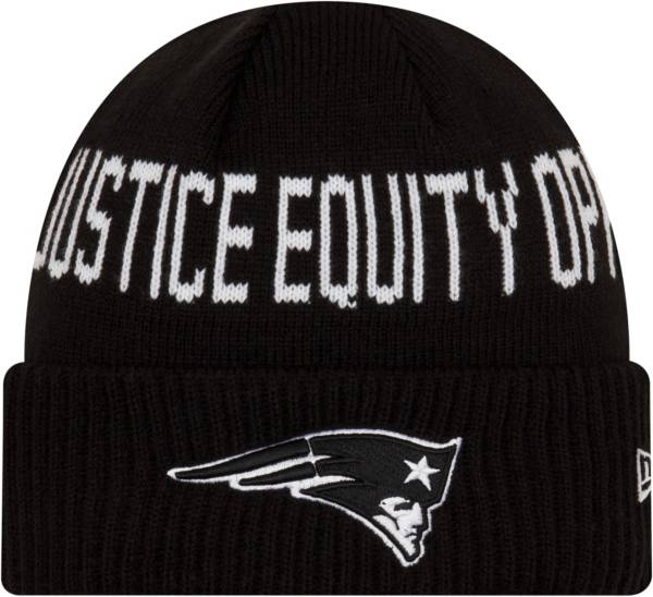 New Era Men's New England Patriots Social Justice Black Knit