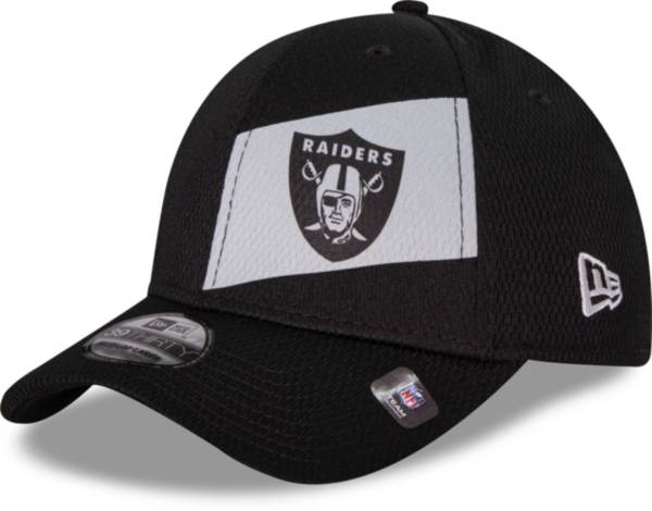 New Era Men's Las Vegas Raiders Panel Crop 39Thirty Black Stretch Fit Hat