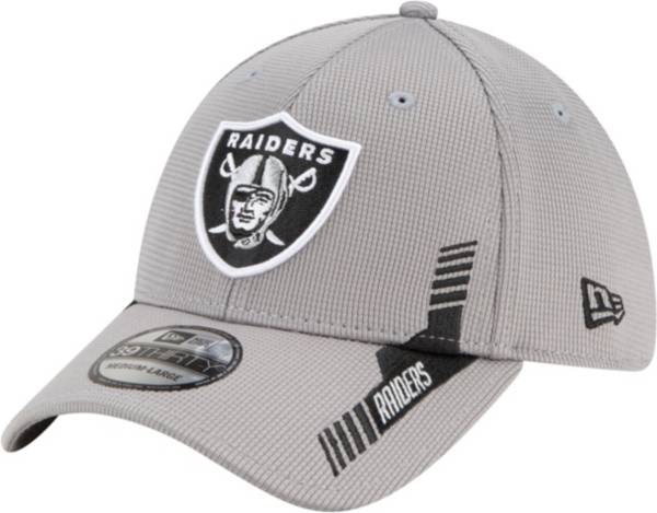 New Era Men's Las Vegas Raiders Sideline 2021 Home 39Thirty Grey Stretch Fit Hat