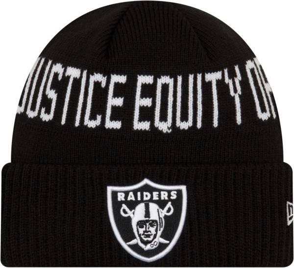 New Era Men's Las Vegas Raiders Social Justice Black Knit