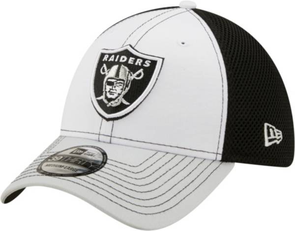 New Era Men's Las Vegas Raiders Team Neo 39Thirty White Stretch Fit Hat