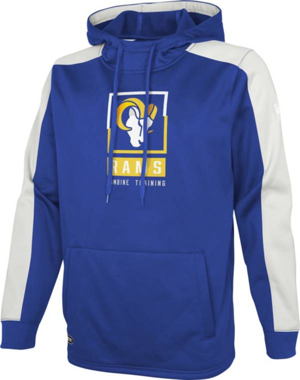 New Era Men's Los Angeles Rams Royal Combine Rise Pullover Hoodie