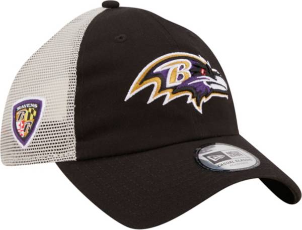 New Era Men's Baltimore Ravens Flag 9Twenty Black Trucker Hat