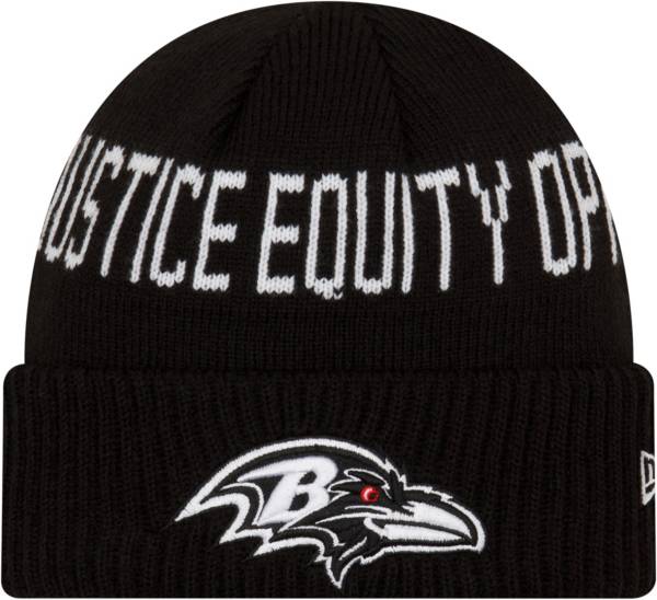 New Era Men's Baltimore Ravens Social Justice Black Knit
