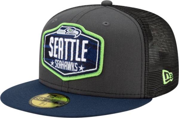 New Era Men's Seattle Seahawks 2021 NFL Draft 59Fifty Graphite Fitted Hat