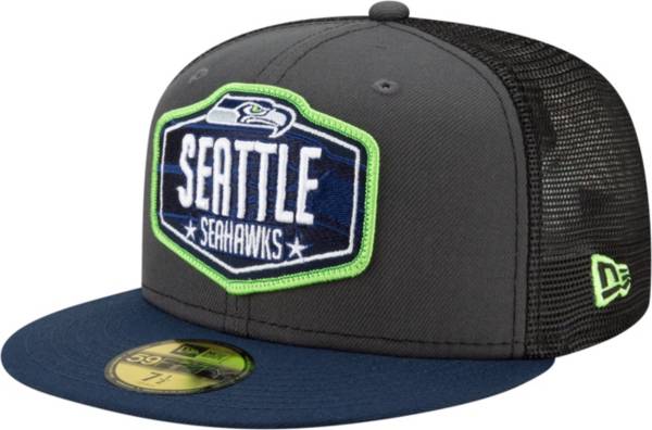 New Era Men's Seattle Seahawks 2021 NFL Draft 59Fifty Graphite Fitted Hat