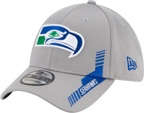 New Era Men's Seattle Seahawks Sideline 2021 Home 39Thirty Grey Stretch Fit Hat