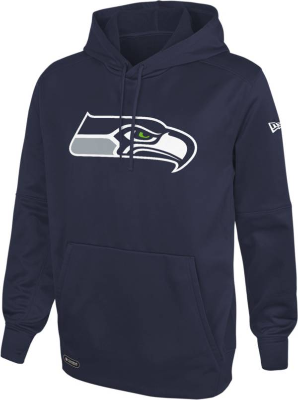 New Era Men's Seattle Seahawks Navy Combine Pullover Logo Hoodie