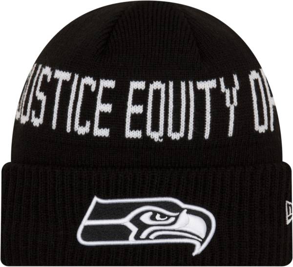 New Era Men's Seattle Seahawks Social Justice Black Knit