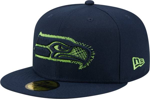 New Era Men's Seattle Seahawks Scored 59Fifty Navy Fitted Hat