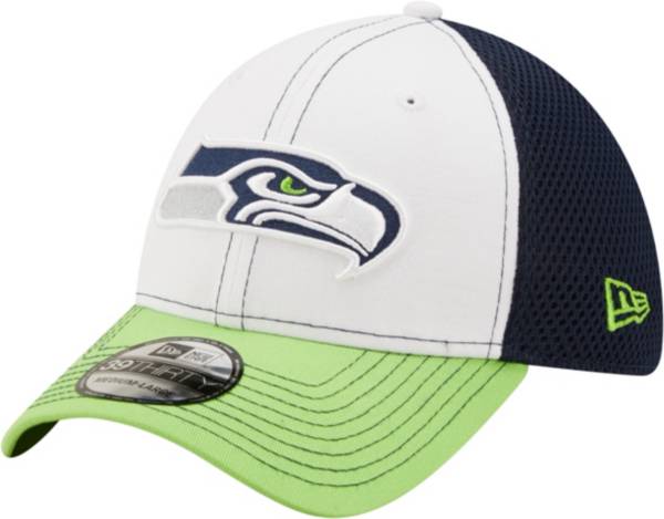 New Era Men's Seattle Seahawks Team Neo 39Thirty White Stretch Fit Hat