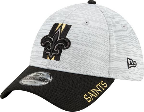 New Era Men's New Orleans Saints Grey Sideline 2021 Training Camp 39Thirty Stretch Fit Hat