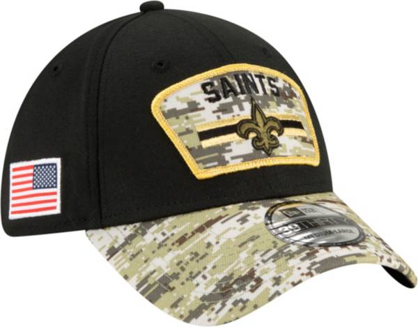 New Era Men's New Orleans Saints Salute to Service 39Thirty Black Stretch Fit Hat