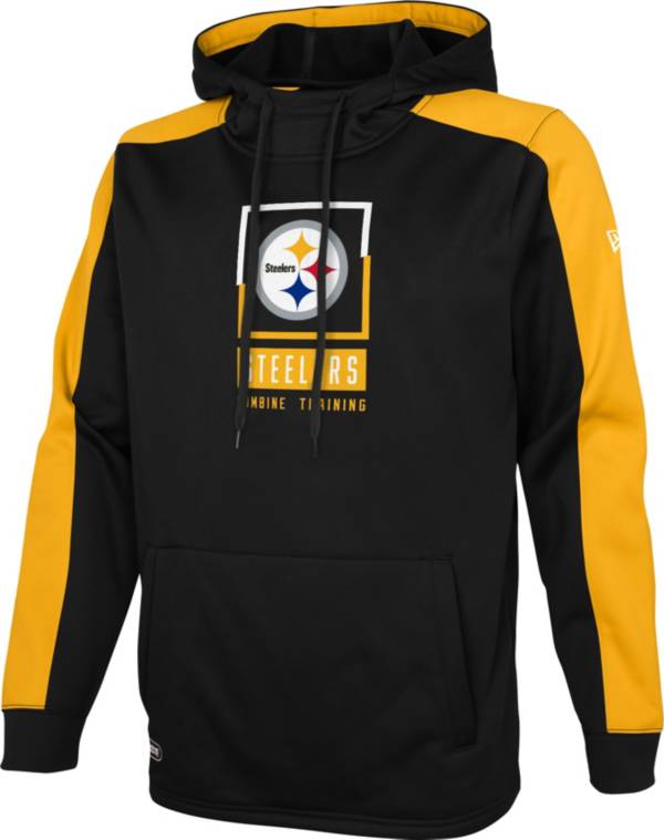 New Era Men's Pittsburgh Steelers Black Combine Rise Pullover Hoodie