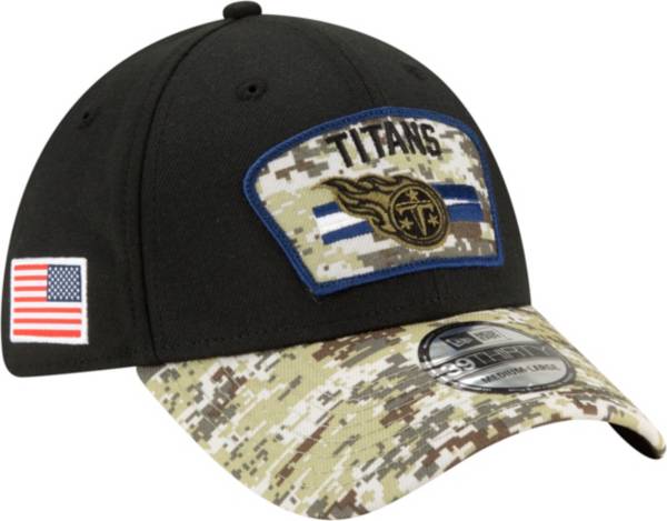 New Era Men's Tennessee Titans Salute to Service 39Thirty Black Stretch Fit Hat