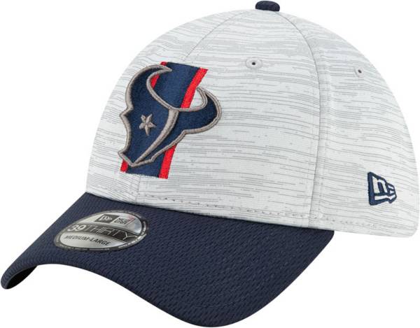 New Era Men's Houston Texans Grey Sideline 2021 Training Camp 39Thirty Stretch Fit Hat